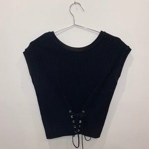 Le Ciel Bleu Lace Up Tank